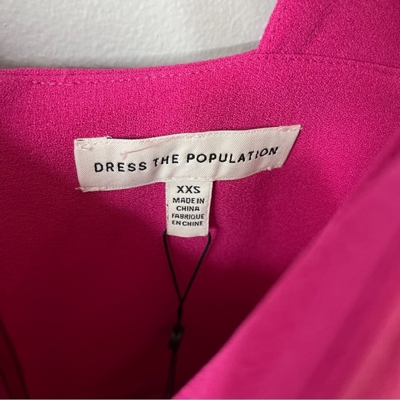 Dress The Population Nicole Sweetheart Neck Sheath Dress Fuchsia Size XXS - Picture 6 of 10